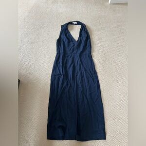 REISS halter navy dress